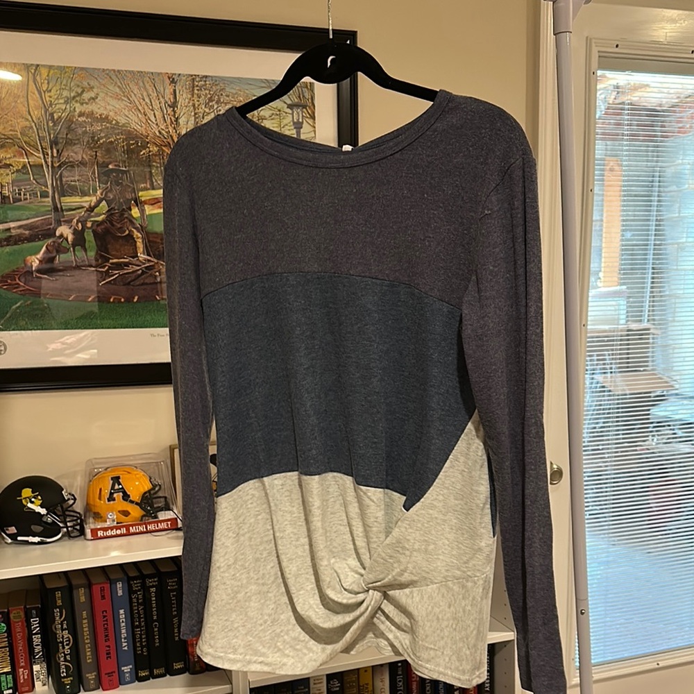 Colorblock Long Sleeve Women's Top